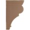 Ekena Millwork 2 1/2"W x 5 1/2"D x 10"H Medium Rojas Wood Vintage Decor Corbel, Weathered Brown CORWD02X05X10RJBR - alternate 2